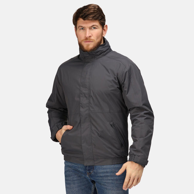 Seal Grey-Black - Side - Regatta Dover Waterproof Windproof Jacket (Thermo-Guard Insulation)