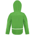 Vivid Green-Black - Back - Result Core Kids Unisex Junior Hooded Softshell Jacket