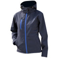 Navy-Royal - Side - Result Core Womens-Ladies Lite Hooded Softshell Jacket