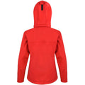 Red-Black - Back - Result Core Womens-Ladies Lite Hooded Softshell Jacket