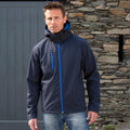 Navy-Royal - Back - Result Core Mens Lite Hooded Softshell Jacket