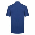 Bright Royal - Back - Russell Collection Mens Short Sleeve Easy Care Oxford Shirt