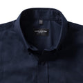 Bright Navy - Lifestyle - Russell Collection Mens Short Sleeve Easy Care Oxford Shirt