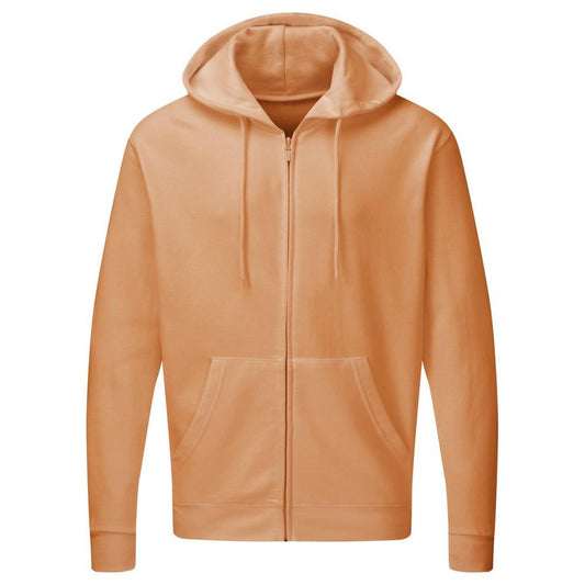 Cantaloupe - Front - SG Mens Plain Full Zip Hooded Sweatshirt