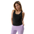Deep Black - Side - 4F Womens-Ladies Plain Slim Tank Top