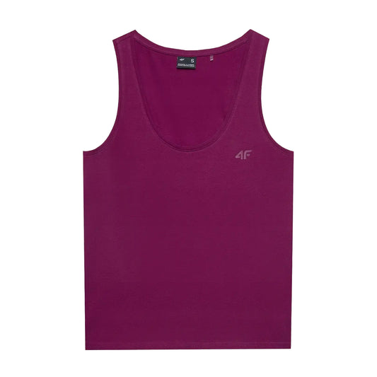 Violet - Front - 4F Womens-Ladies Plain Slim Tank Top