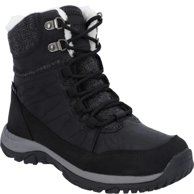 Black - Front - Hi-Tec Womens-Ladies Riva Mid Boots