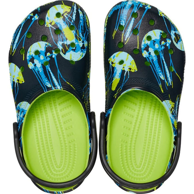 Limeade Yellow-Black - Side - Crocs Childrens-Kids Meta Scape Clogs