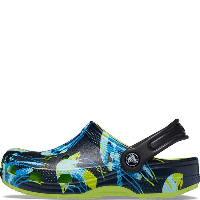Limeade Yellow-Black - Pack Shot - Crocs Childrens-Kids Meta Scape Clogs