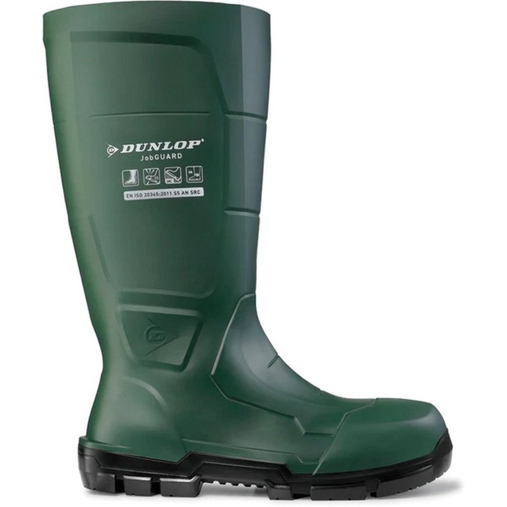 Heritage Green - Pack Shot - Dunlop Unisex Adult Jobguard Safety Wellington Boots