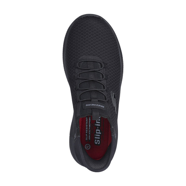Black - Back - Skechers Womens-Ladies Summits SR - Enslee Shoes
