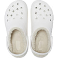 White - Pack Shot - Crocs Womens-Ladies Classic Lined Platform Clogs