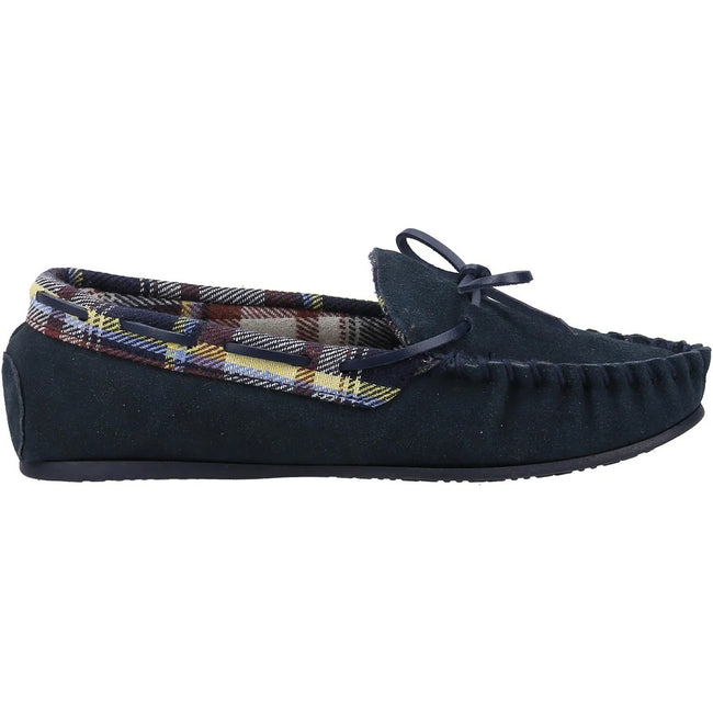 Navy - Lifestyle - Cotswold Womens-Ladies Chatsworth Suede Moccasins