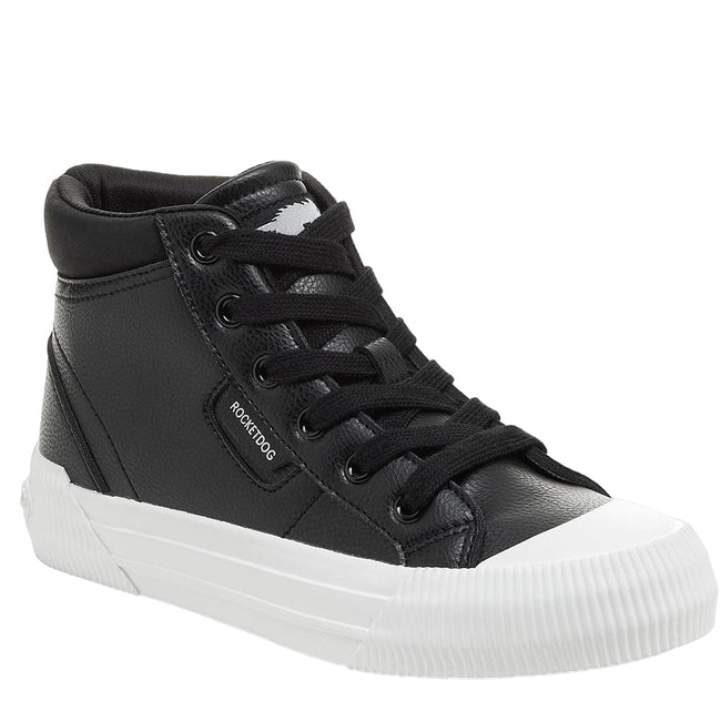 Black - Front - Rocket Dog Womens-Ladies Cheery Hi Trainers