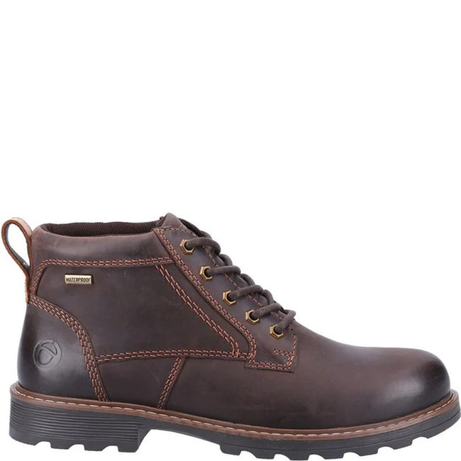 Brown - Side - Cotswold Mens Falfield Leather Boots