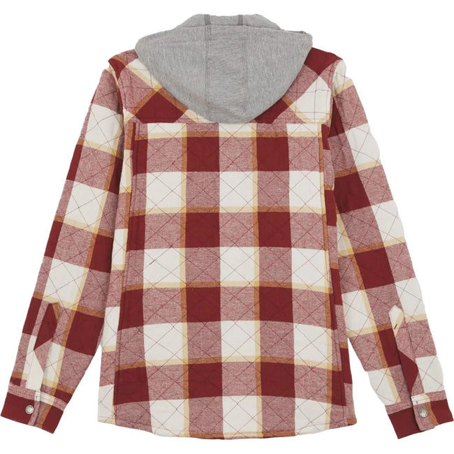 Fired Brick - Back - Dickies Womens-Ladies Flannel Shirt Jacket