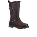 Brown - Front - Hush Puppies Girls Mini Winnie Leather Boots