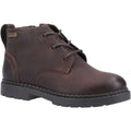 Brown - Front - Hush Puppies Boys Mini Presley Leather Boots