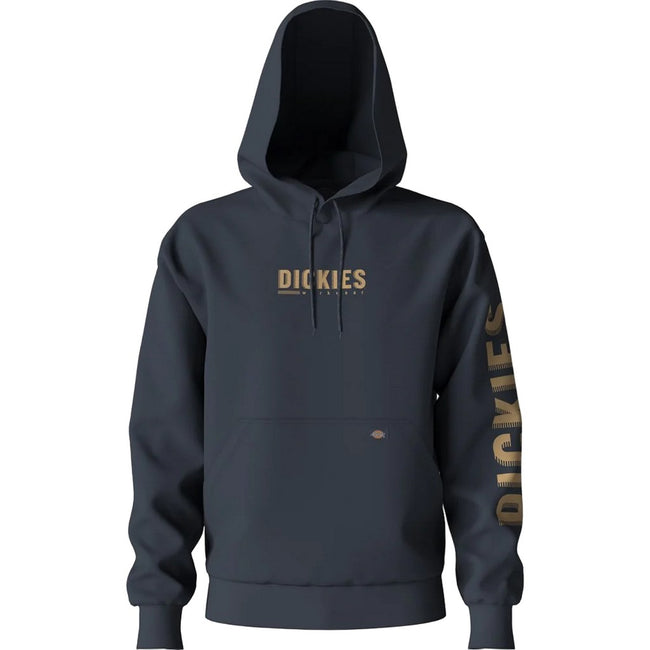 Ink Navy - Front - Dickies Workwear Mens Graphic Print Fleece Pullover Hoodie