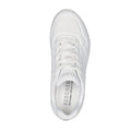 White - Side - Skechers Womens-Ladies Uno Stand On Air Trainers
