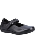 Black - Front - Hush Puppies Girls Marcie Leather School Shoes