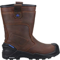 Brown - Side - Amblers Mens AS983C Conqueror Rigger Grain Leather Safety Boots