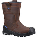 Brown - Front - Amblers Mens AS983C Conqueror Rigger Grain Leather Safety Boots