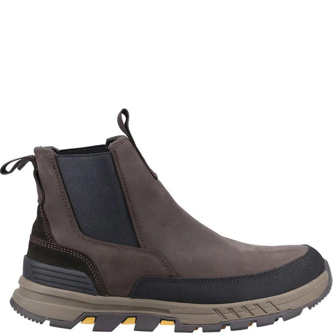 Brown - Side - Amblers Mens AS263 Dealer Grit Crazy Horse Leather Safety Boots