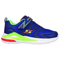Navy-Lime - Back - Skechers Boys S Lights Tri-Namics Shoes
