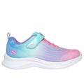 Turquoise-Multicoloured - Back - Skechers Girls Jumpsters 2.0 - Blurred Dreams Trainers