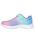 Turquoise-Multicoloured - Side - Skechers Girls Jumpsters 2.0 - Blurred Dreams Trainers