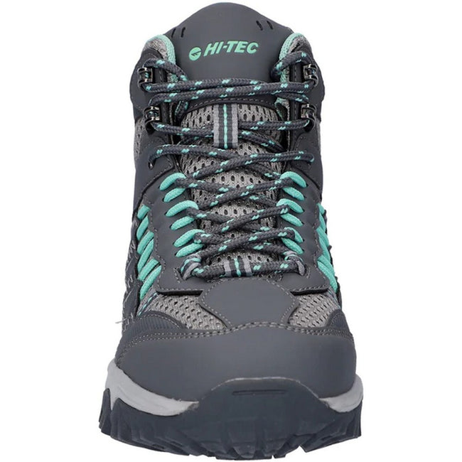 Charcoal-Graphite-Cool Grey - Close up - Hi-Tec Womens-Ladies Jaguar Mid Cut Walking Boots