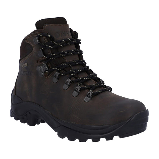 Brown - Front - Hi-Tec Womens-Ladies Ravine Grain Leather Walking Boots