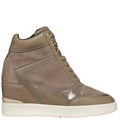 Dark Taupe - Side - Geox Womens-Ladies Maurica Suede Trainers