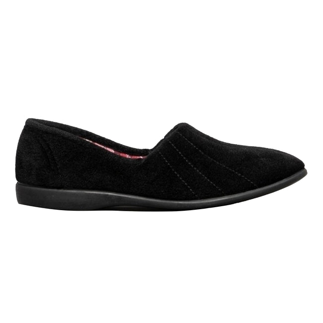 Black - Back - GBS Audrey Ladies Slipper - Womens Slippers