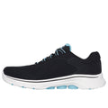 Black-Turquoise - Back - Skechers Womens-Ladies GO WALK 7 - Cosmic Waves Trainers