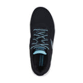 Black-Turquoise - Lifestyle - Skechers Womens-Ladies GO WALK 7 - Cosmic Waves Trainers