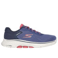 Navy-Coral - Side - Skechers Womens-Ladies GO WALK 7 - Cosmic Waves Trainers