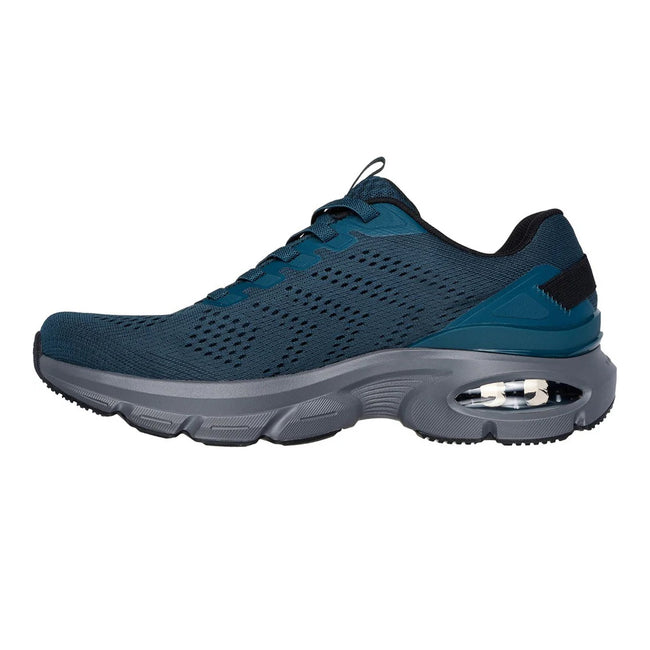 Teal-Black - Back - Skechers Mens Ventura Skech-Air Trainers