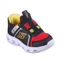 Black-Red - Front - Skechers Boys Hypno-Flash 2.0 - Vexlux Trainers