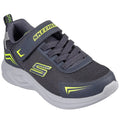 Charcoal-Yellow - Front - Skechers Boys Mazematics Trainers
