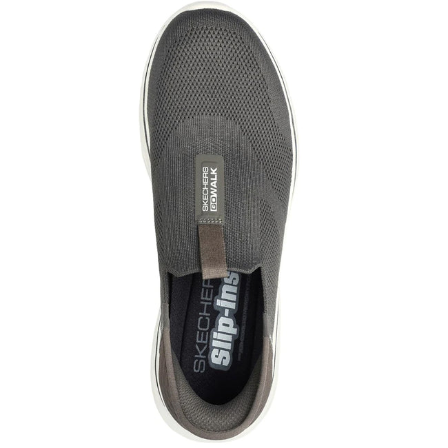 Brown - Side - Skechers Mens Go Walk 7 - Easy On 2 Shoes