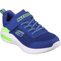 Blue-Lime - Front - Skechers Boys Bounder-Tech Trainers