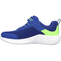Blue-Lime - Back - Skechers Boys Bounder-Tech Trainers