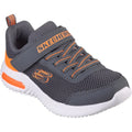 Charcoal-Orange - Front - Skechers Boys Bounder-Tech Trainers