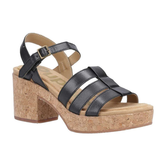 Black - Front - Hush Puppies Womens-Ladies Poppy Fisherman Sandals