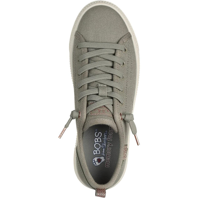 Olive - Side - Skechers Womens-Ladies Bobs Copa Trainers