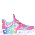 Pink-Multicoloured - Lifestyle - Skechers Girls Infinite Heart Lights Trainers
