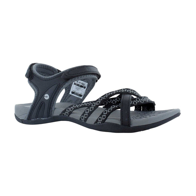 Black-Charcoal - Front - Hi-Tec Womens-Ladies Savanna II Sandals