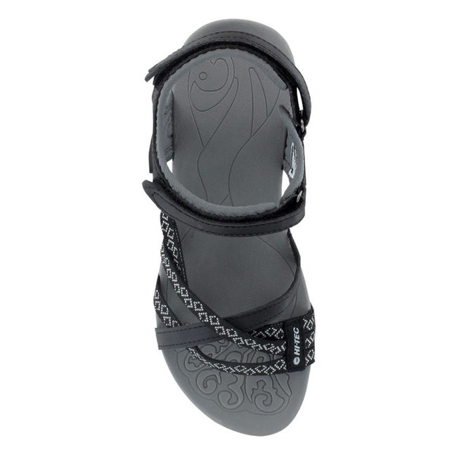 Black-Charcoal - Side - Hi-Tec Womens-Ladies Savanna II Sandals